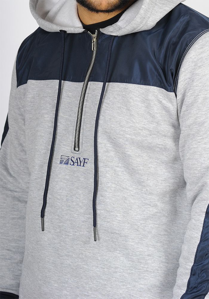 Ensemble bi-matière SAYF (gris chiné) Ensemble bi-matière SAYF (gris chiné)