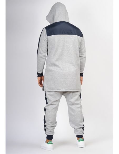 Ensemble bi-matière SAYF (gris chiné)