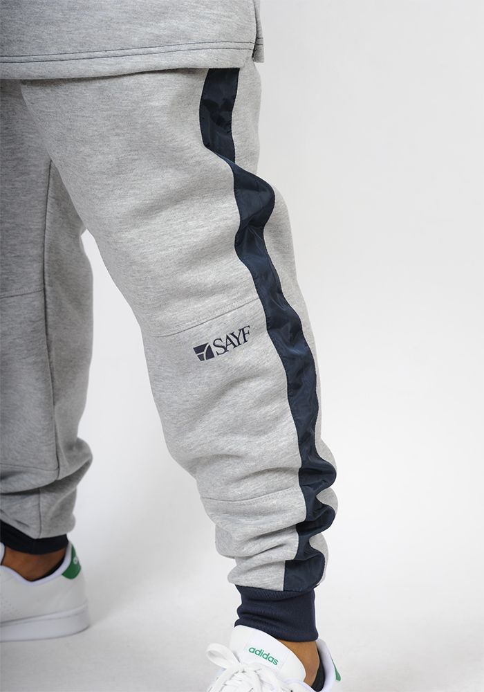 Ensemble bi-matière SAYF (gris chiné) Ensemble bi-matière SAYF (gris chiné)