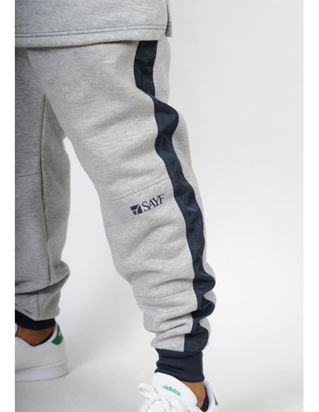 Ensemble bi-matière SAYF (gris chiné)