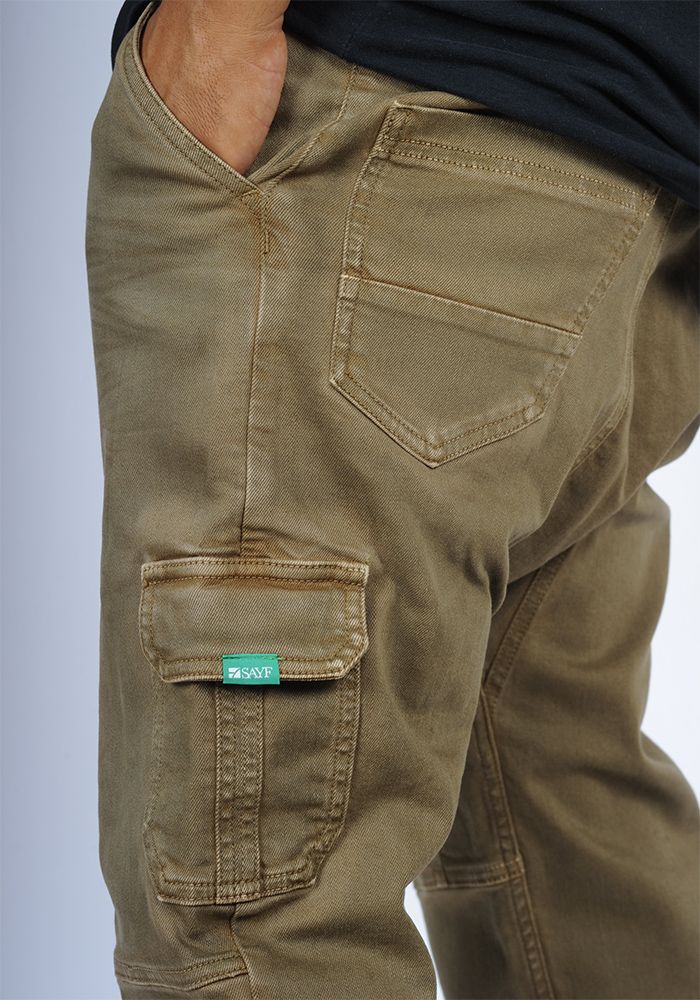 Sarouel jean's SAYF kaki denim Sarouel jean's SAYF kaki denim
