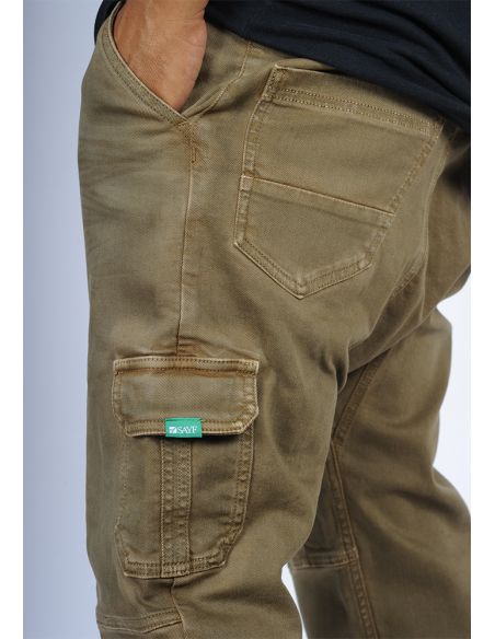 Sarouel jean's SAYF kaki denim