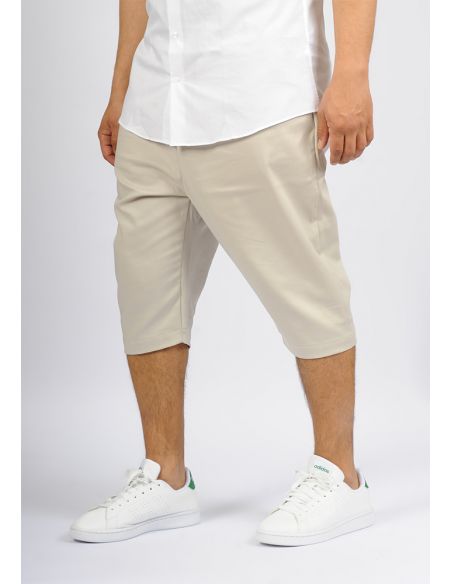 Sarouel bermuda SAYF gabardine (beige)