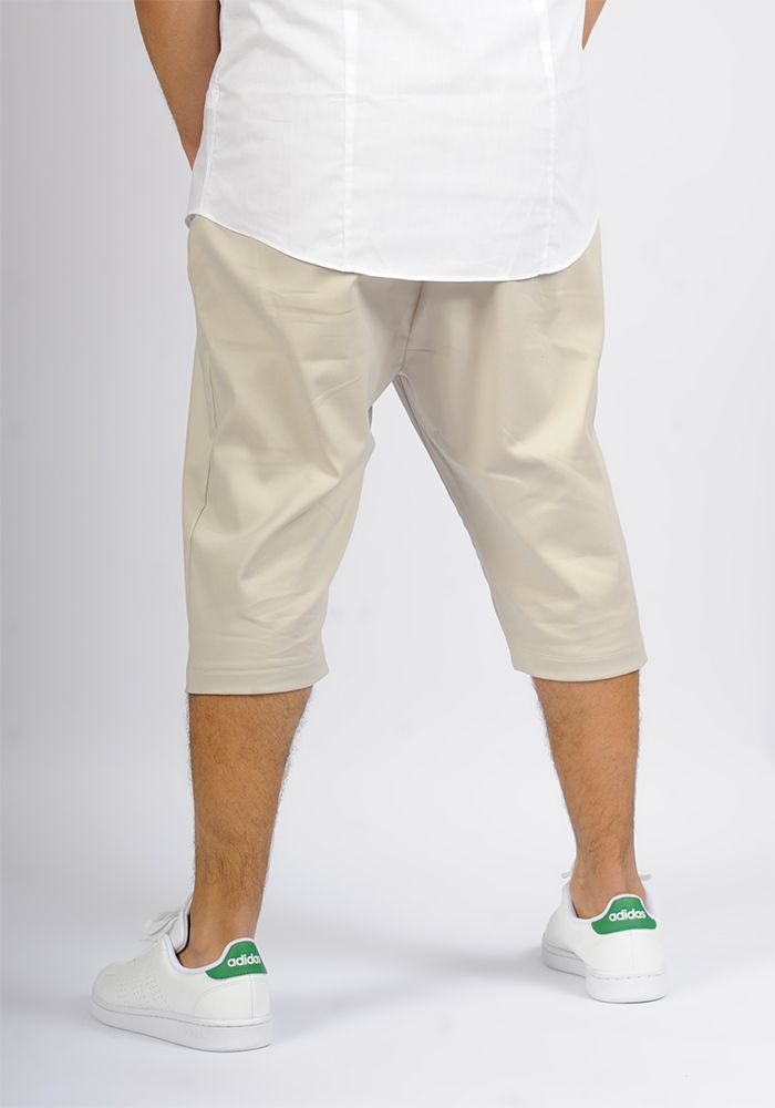 Sarouel bermuda SAYF gabardine (beige)