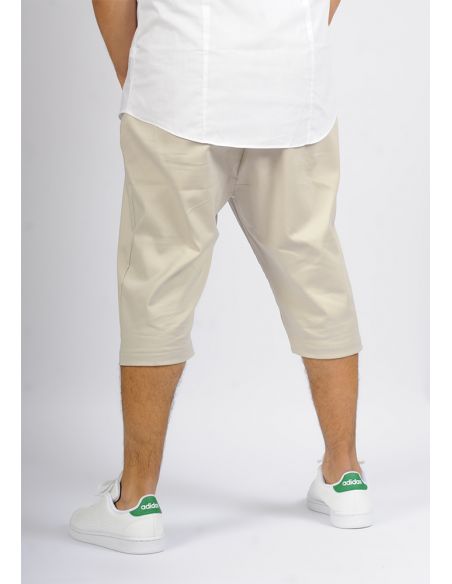 Sarouel bermuda SAYF gabardine (beige)