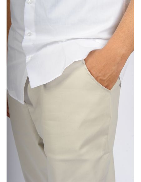 Sarouel bermuda SAYF gabardine (beige)