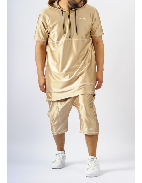 Ensemble d'été SAYF décennie (beige doré)