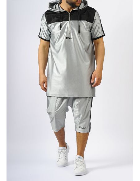 Ensemble d'été SAYF bi-matière (gris)