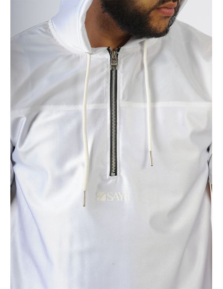 Ensemble d'été SAYF bi-matière (blanc)