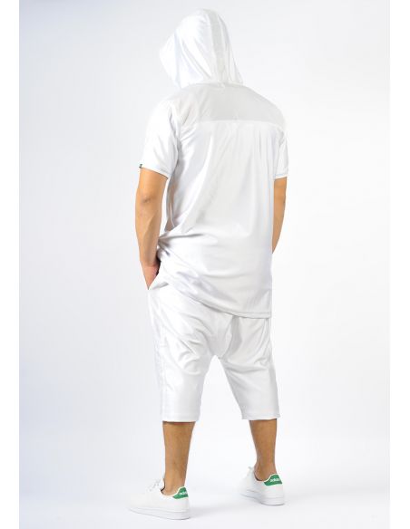 Ensemble d'été SAYF bi-matière (blanc)