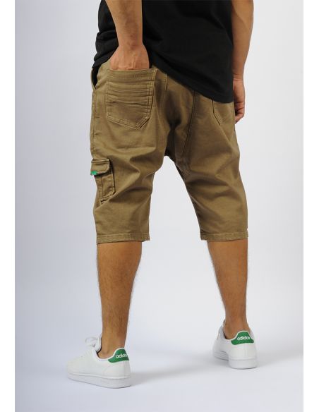 Sarouel bermuda SAYF kaki denim'