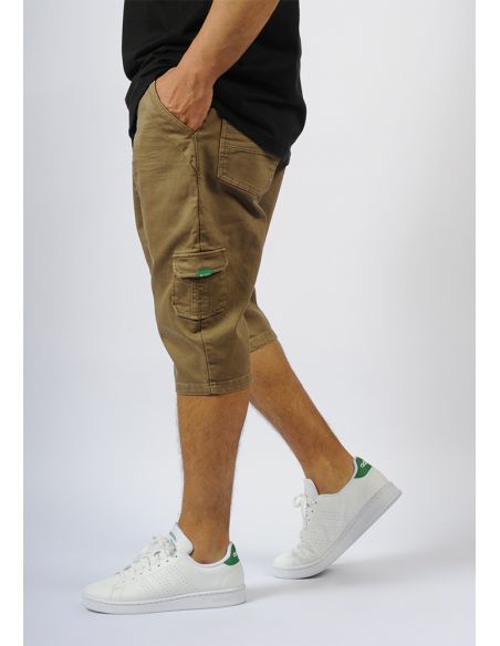 Sarouel bermuda SAYF kaki denim'