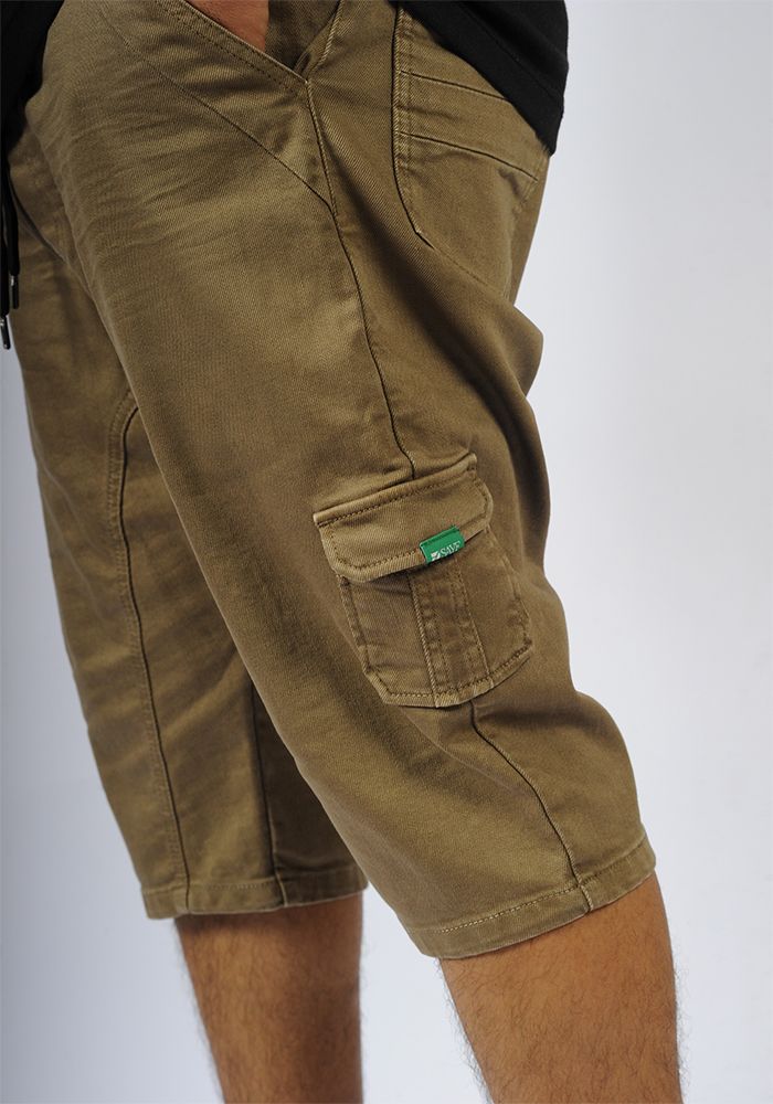 Sarouel bermuda SAYF kaki denim' Sarouel bermuda SAYF kaki denim'