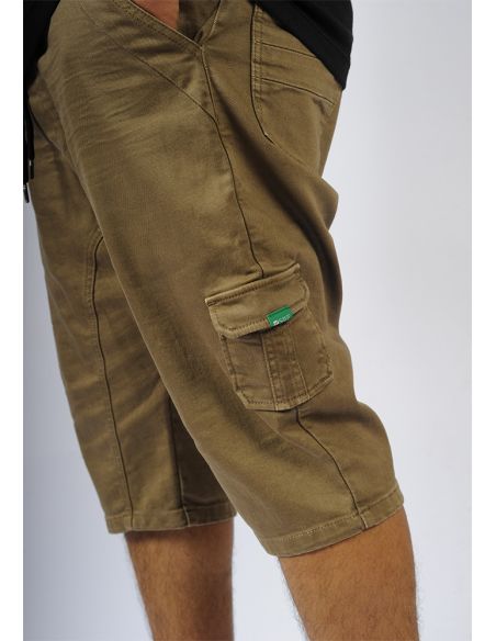 Sarouel bermuda SAYF kaki denim'