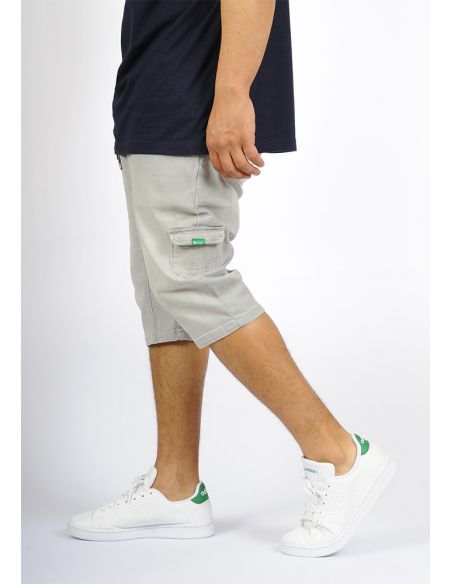 Sarouel bermuda SAYF light grey denim