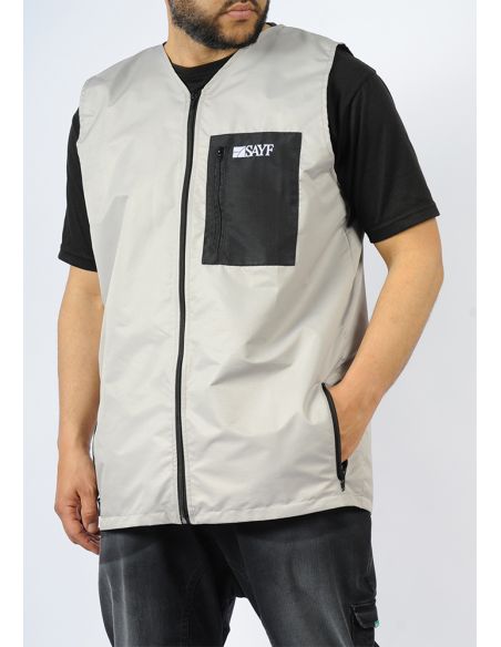 SAYF sleeveless vest (light grey)