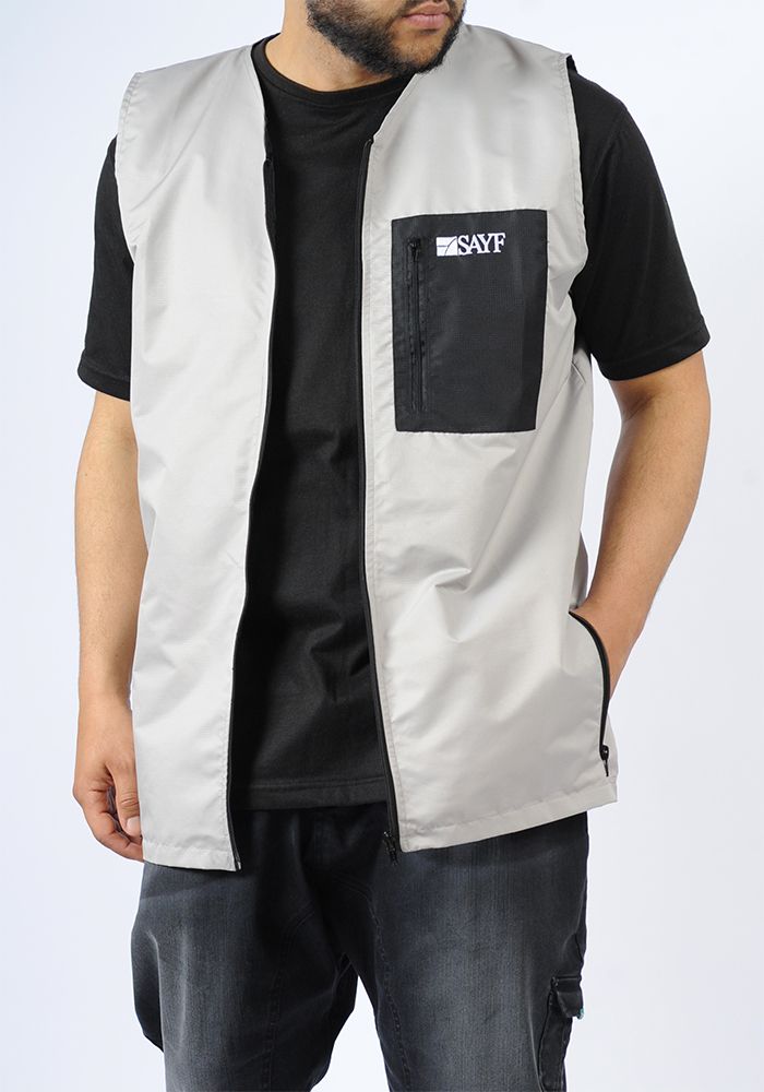 SAYF sleeveless vest (light grey) SAYF sleeveless vest (light grey)