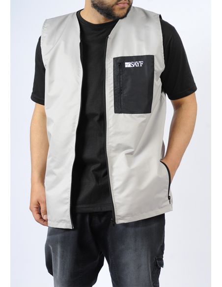 SAYF sleeveless vest (light grey)