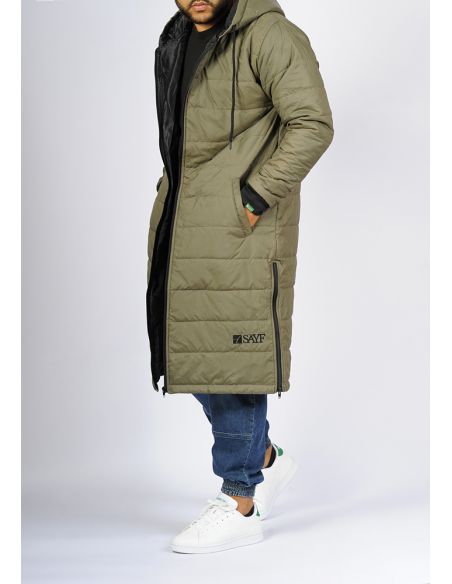 Doudoune extra-longue SAYF (kaki)