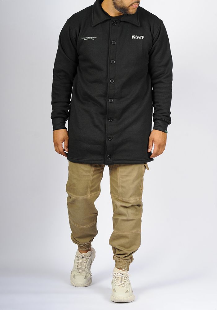mid-length jogging shirt...