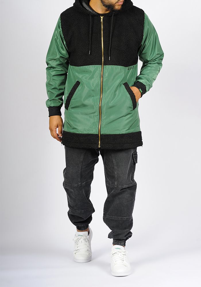 Bi-material K-way SAYF ( Green, Black )