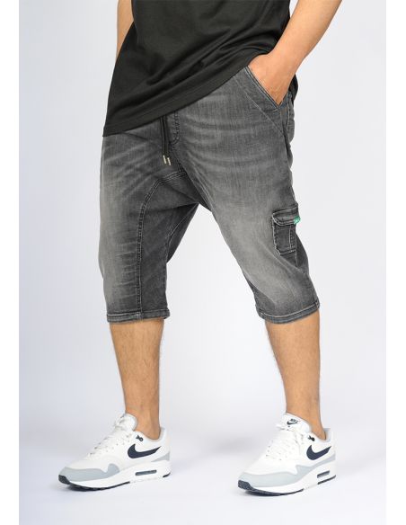Sarouel bermuda SAYF dark denim
