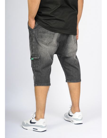 Sarouel bermuda SAYF dark denim
