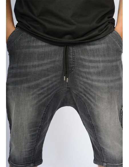 Sarouel bermuda SAYF dark denim