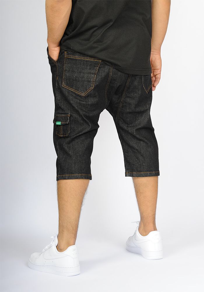 Sarouel bermuda SAYF all black denim