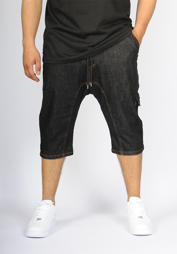 Sarouel bermuda SAYF all black denim