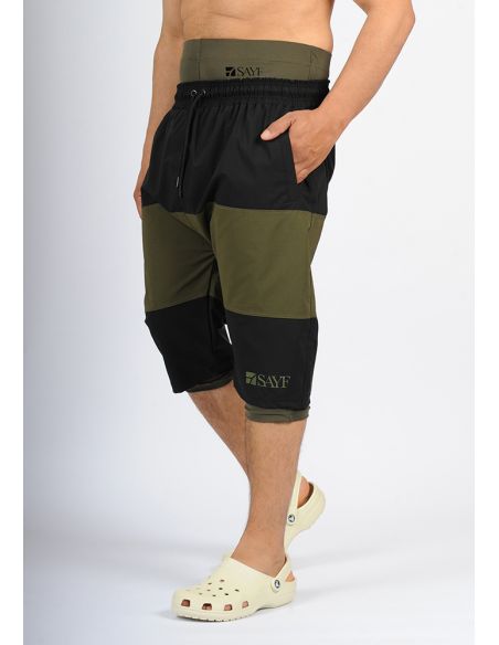 Sarouel de bain SAYF (noir kaki)