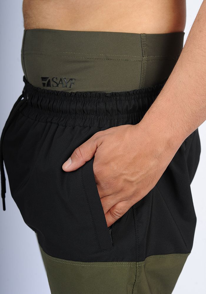 Sarouel de bain SAYF (noir kaki)