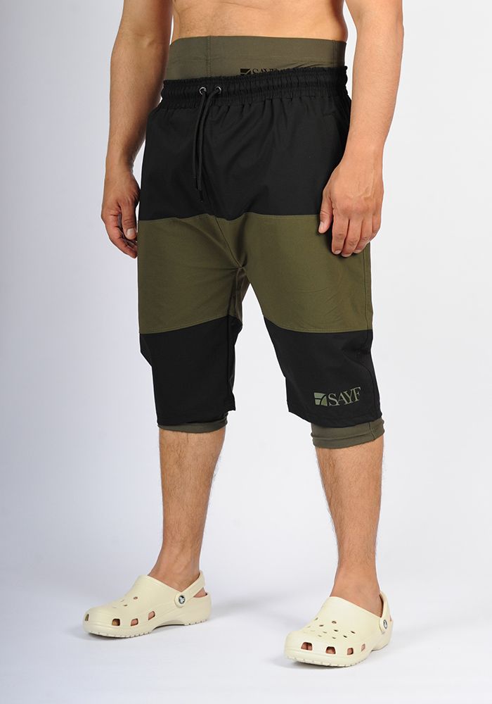 Sarouel de bain SAYF (noir kaki)