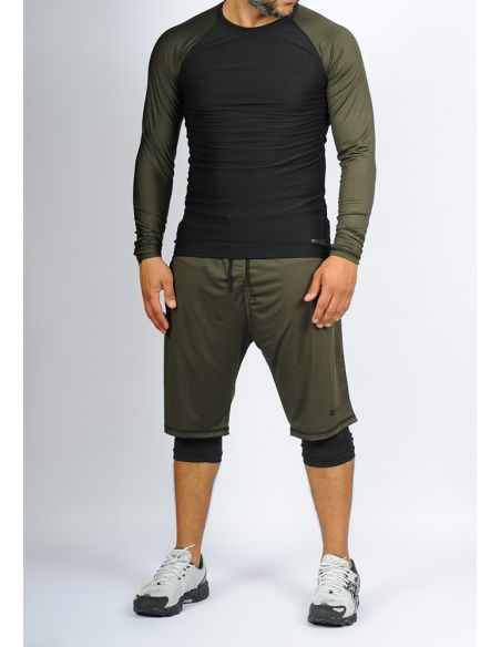 Ensemble baignade et sport 3 pièces (noir kaki)