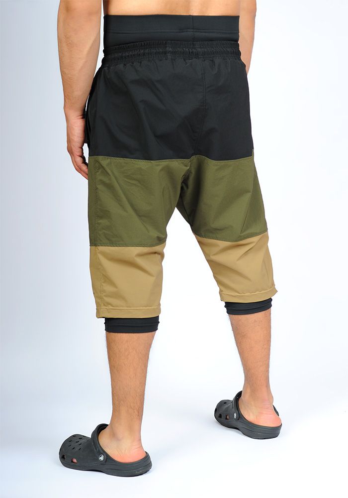 Sarouel de bain SAYF (noir kaki beige)