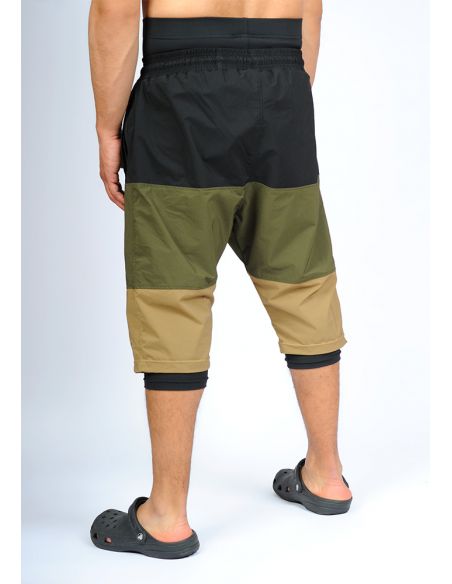 Sarouel de bain SAYF (noir kaki beige)