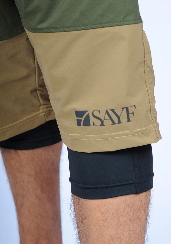 Sarouel de bain SAYF (noir kaki beige)