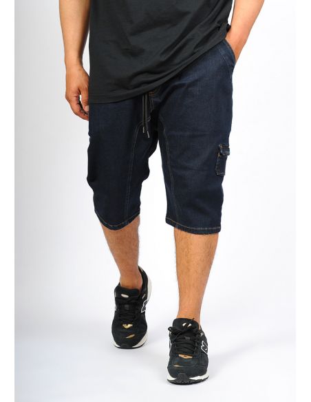 Sarouel bermuda SAYF bleu brut