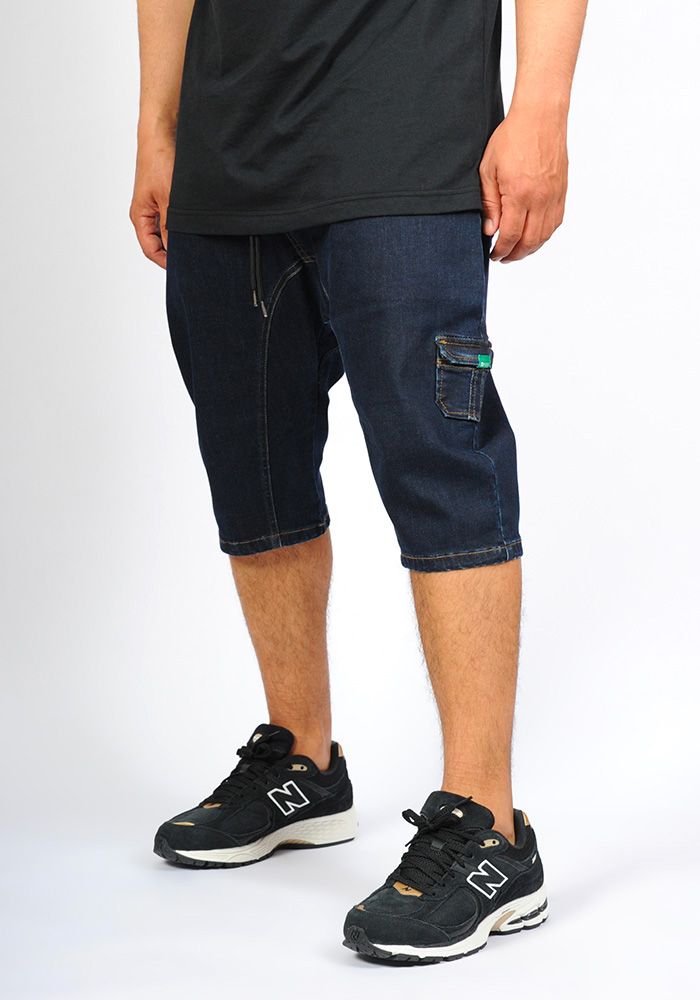 Sarouel bermuda SAYF bleu brut