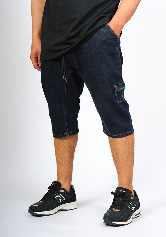 Sarouel bermuda SAYF bleu brut