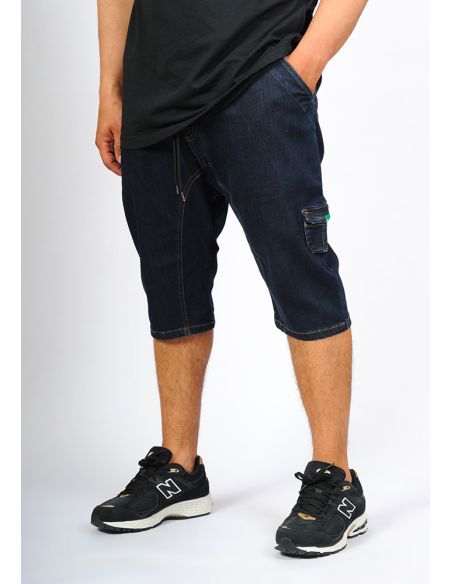 Sarouel bermuda SAYF bleu brut