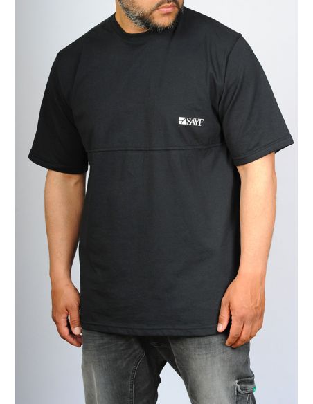 T-shirt mi-long SAYF relax (noir)