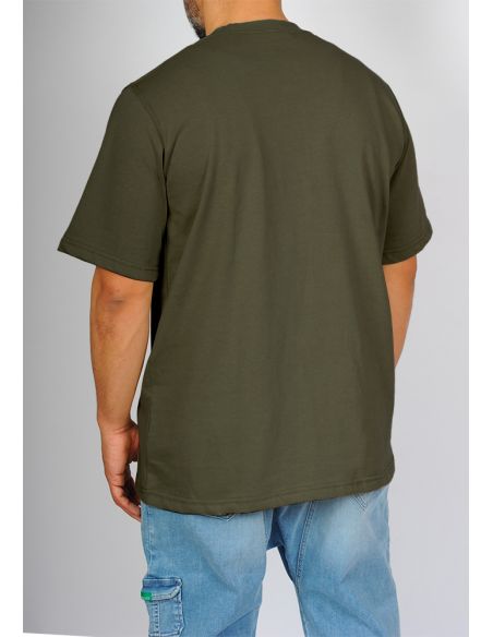 T-shirt mi-long SAYF relax (kaki)