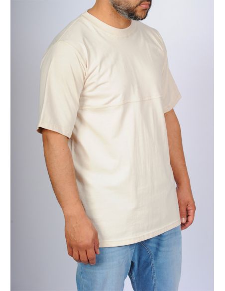 T-shirt mi-long SAYF relax (beige pastel)