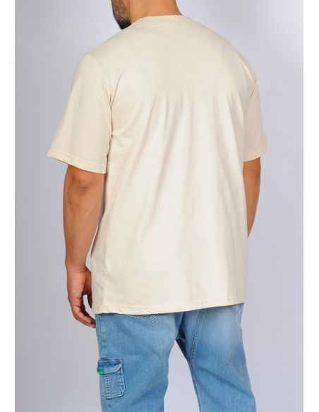 T-shirt mi-long SAYF relax (beige pastel)
