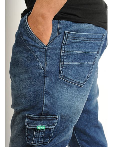 Sarouel short SAYF blue denim'