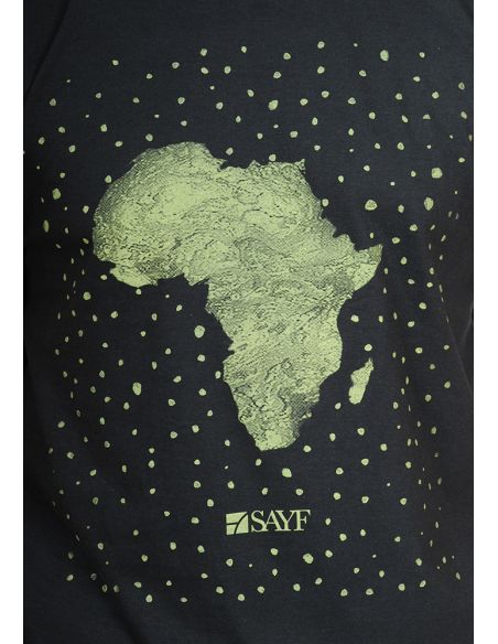 T-shirt SAYF "grande Afrique" (noir-amande)