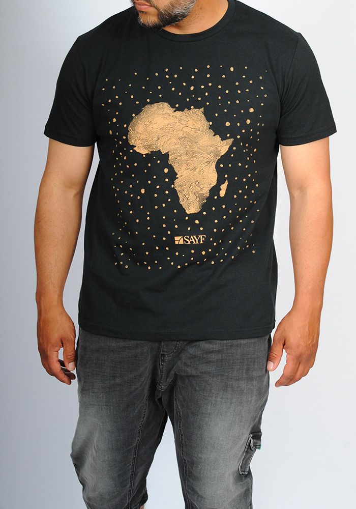 T-shirt SAYF "grande Afrique" (noir-sablé)