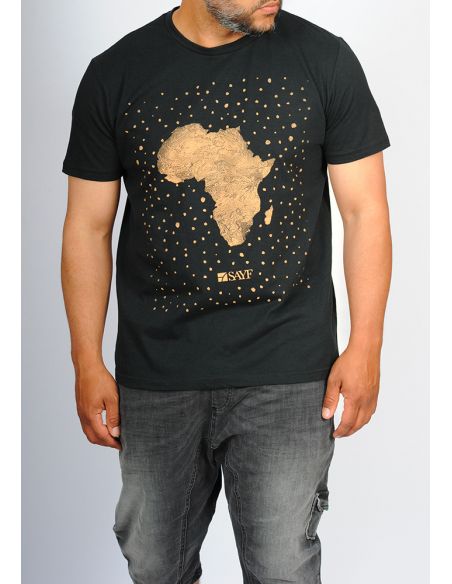 T-shirt SAYF "grande Afrique" (noir-sablé)