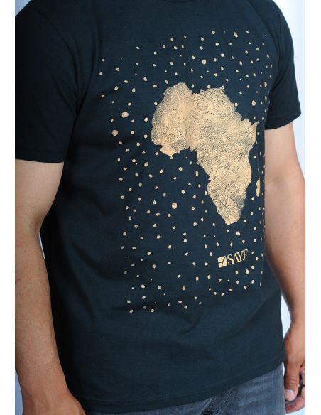 T-shirt SAYF "grande Afrique" (noir-sablé)
